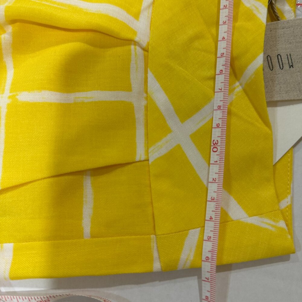 NWT MOON RIVER Anthropology Yellow White Wide Leg Trousers Women Sz S - Picture 8 of 13